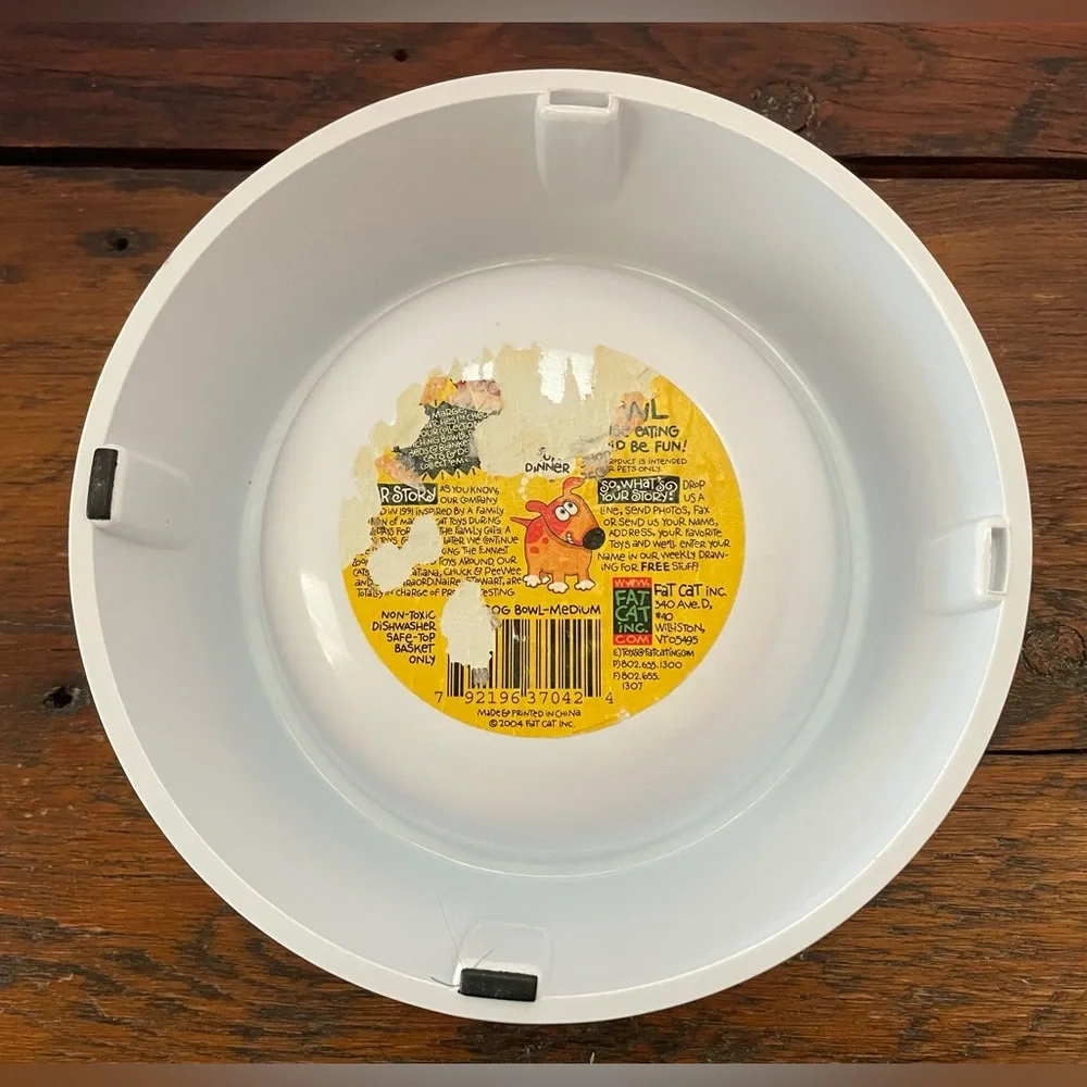 Fat Cat Inc. Doggy Hoots Pet Dog Cat Bowl Medium